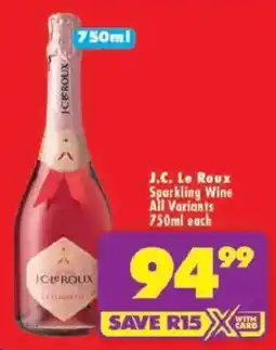 Shoprite J.C. Le Roux Sparkling Wine All Variants offer