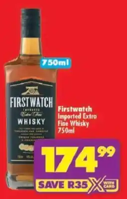 Shoprite Firstwatch Imported Extra Fine Whisky offer