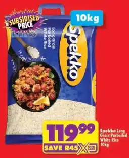 Shoprite Spekko Long Grain Parboiled White Rice offer