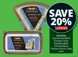 Checkers Hyper Castello Camembert/ Brie Cheese/ Danablu Blue Cheese/ Blue Cheese Slices offer