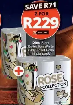 Checkers Hyper Dinu Rose Collection White 2-Ply Toilet Rolls offer