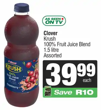 Clover Krush 100% Fruit Juice Blend
