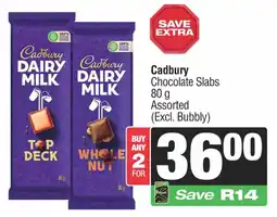 Spar Cadbury Chocolate Slabs Assorted offer