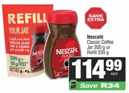 Spar Nescafé Classic Coffee Jar or Refill offer