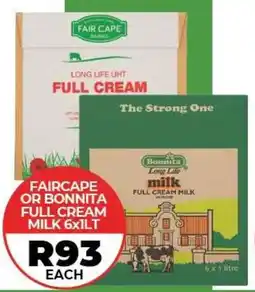 1UP Faircape or bonnita full cream milk offer