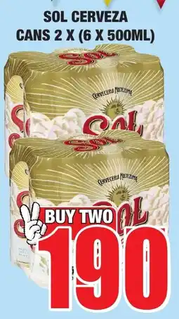 Boxer Liquors Sol cerveza cans offer