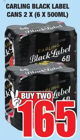 Boxer Liquors Carling black label cans offer