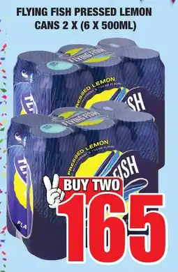 Boxer Liquors Flying fish pressed lemon cans offer