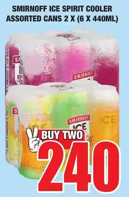 Boxer Liquors Smirnoff ice spirit cooler assorted cans offer