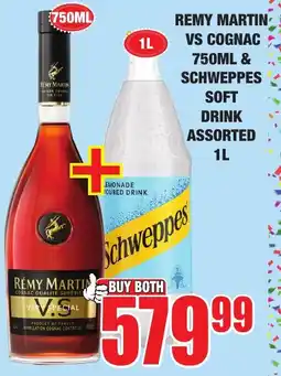 Boxer Liquors Remy martin vs cognac & Schweppes soft drink assorted offer