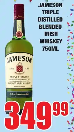 Boxer Liquors Jameson triple distilled irish whiskey offer