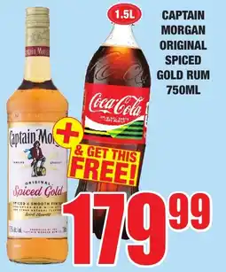 Boxer Liquors Captain morgan original spiced gold rum offer