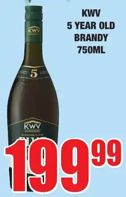 Boxer Liquors Kwv 5 year old brandy offer