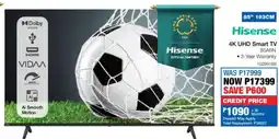 OK Furniture Hisense 85" 4K UHD Smart TV offer