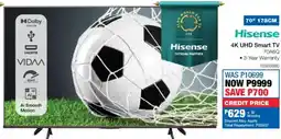 OK Furniture Hisense 70" 4K UHD Smart TV offer