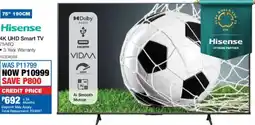 OK Furniture Hisense 75" 4K UHD Smart TV offer