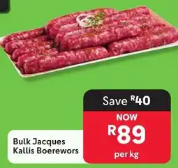 Makro Bulk Jacques Kallis Boerewors offer