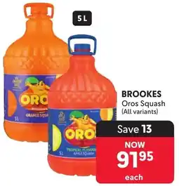 Makro Brookes Oros Squash offer
