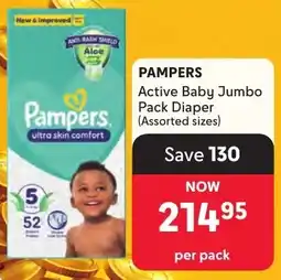 Makro Pampers Active Baby Jumbo Pack Diaper offer