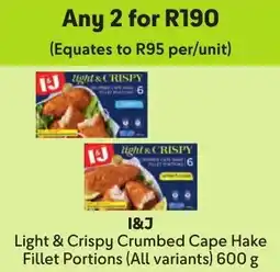 Makro I&J Light & Crispy Crumbed Cape Hake Fillet Portions offer