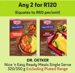 Makro Dr Oetker Nice 'n Easy Ready Meals Single Serve offer