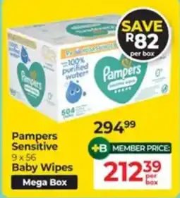 Baby City Pampers Sensitive Baby Wipes offer