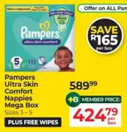 Baby City Pampers Ultra Skin Comfort Nappies Mega Box offer