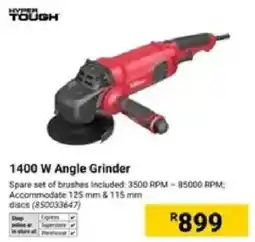 Builders Warehouse Hyper Tough 1400 W Angle Grinder offer