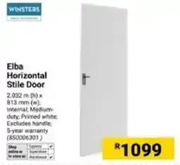 Builders Warehouse Winsters Elba Horizontal Stile Door offer