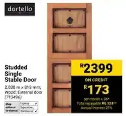 Builders Warehouse Dortello Studded Single Stable Door offer