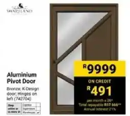 Builders Warehouse Swartland Aluminium Pivot Door offer
