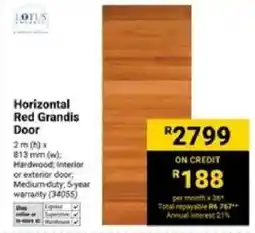 Builders Warehouse Horizontal Red Grandis Door offer