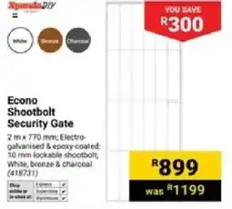 Builders Warehouse Xpanda DIY Econo Shootbolt Security Gate offer
