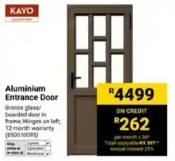 Builders Warehouse Kayo Aluminium Entrance Door offer