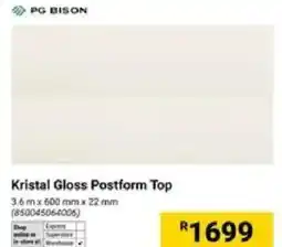 Builders Warehouse PG Bison Kristal Gloss Postform Top offer