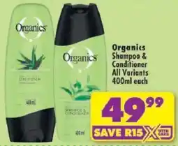 Shoprite Organics Shampoo & Conditioner All Variants offer