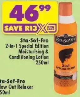Shoprite Sta-Sof-Fro 2-in-1 Special Edition Moisturising & Conditioning Lotion offer