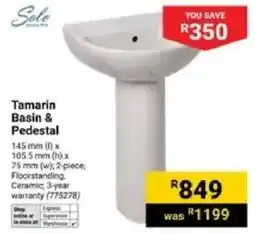 Builders Warehouse Solo Tamarin Basin & Pedestal offer
