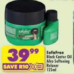 Shoprite Sofn'Free Black Castor Oil Afro Softening Relaxer offer