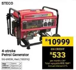 Builders Warehouse Steco 4-stroke Petrol Generator offer