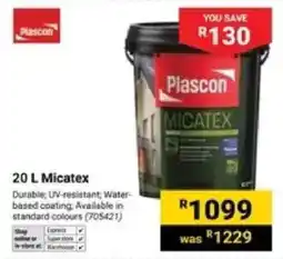 Builders Warehouse Plascon Micatex offer