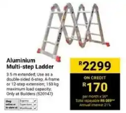 Builders Warehouse Aluminium Multi-step Ladder offer