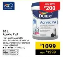 Builders Warehouse Dulux Acrylic PVA offer