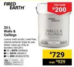 Builders Warehouse Fired Earth Walls & Ceilings offer