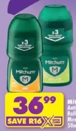Shoprite Mitchum Anti-Perspirant Roll-On for Ladies/ Men All Variants offer