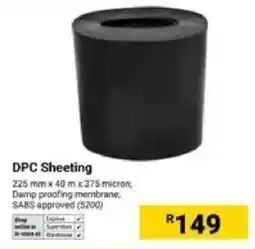 Builders Warehouse DPC Sheeting offer