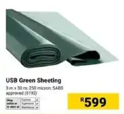 Builders Warehouse USB Green Sheeting offer
