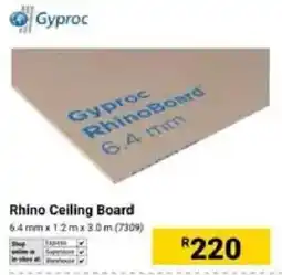 Builders Warehouse Gyproc Rhino Ceiling Board offer