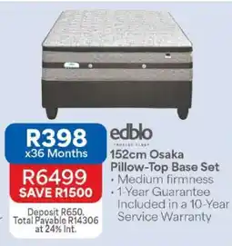 OK Furniture 152cm Osaka Pillow-Top Base Set offer