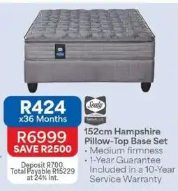 OK Furniture 152cm Hampshire Pillow-Top Base Set offer